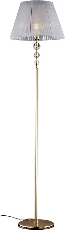 Lampa podłogowa Ruben w kolorze złotym i kryształowym, 1 lampa z abażurem dm.45 .180 Ø45 BL267-PH-OR