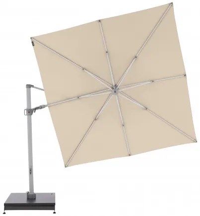 KNIRPS 320 x 320 cm - luksusowy wahadłowy parasol ogrodowy z drążkiem bocznym : Kolor parasola - Naturalny
