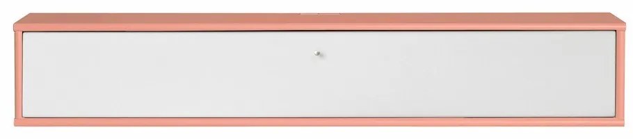 Biała/różowa szafka pod TV 133x22x32,5 cm Mistral – Hammel Furniture