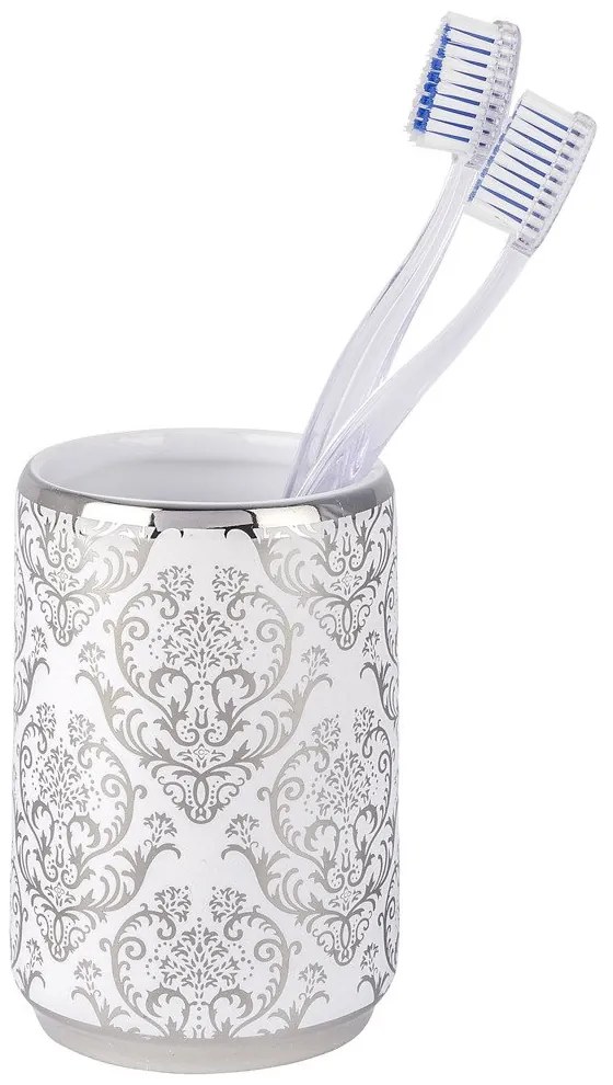 Pojemnik na szczoteczki do zębów BAROCK SILVER, WENKO