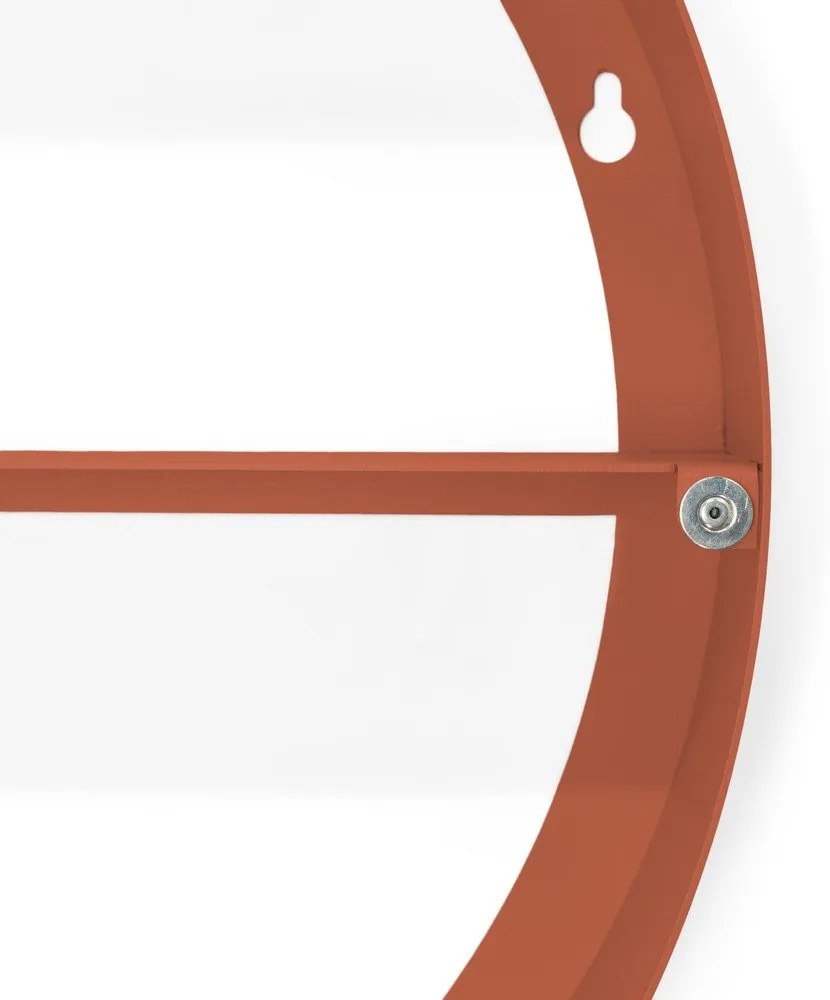 Metalowa wisząca/z lustrem szafka łazienkowa w kolorze terakoty 55x55 cm Sonnet – Spinder Design