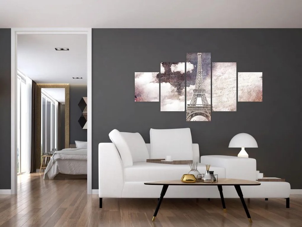 Obraz - Wieża Eiffla, Paryż, Francja (125x70 cm)
