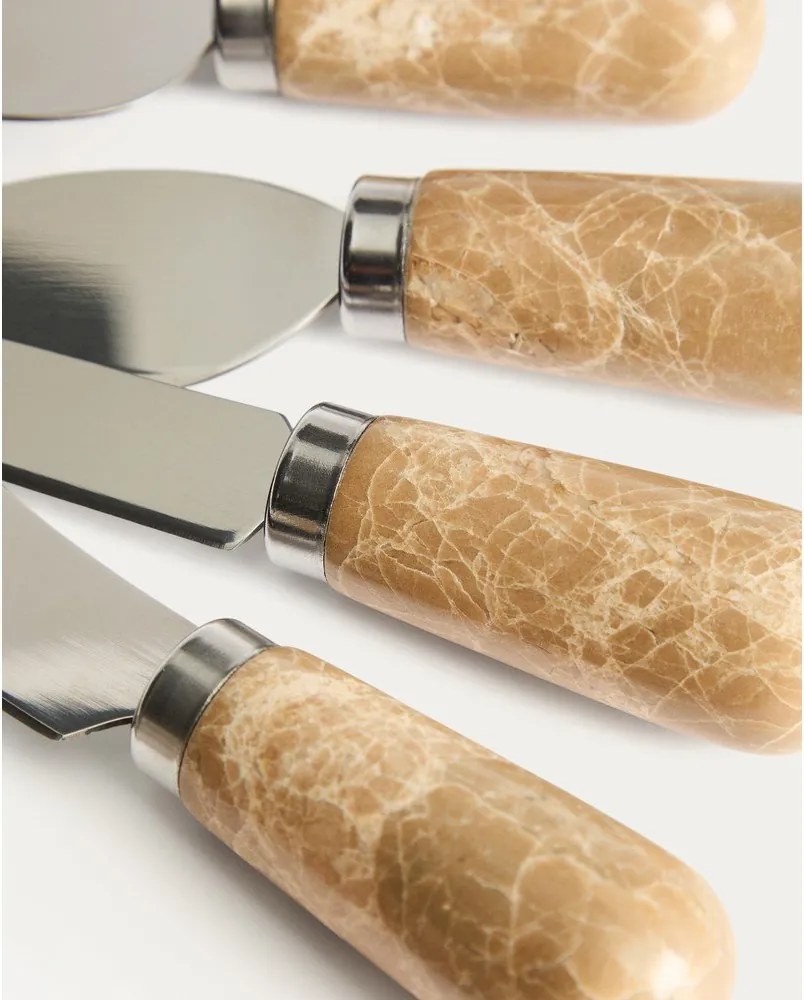 Noże do sera ze stali nierdzewnej zestaw 4 szt. Adoma – Kave Home