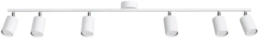 Biały plafon z sześcioma reflektorami L6-M14