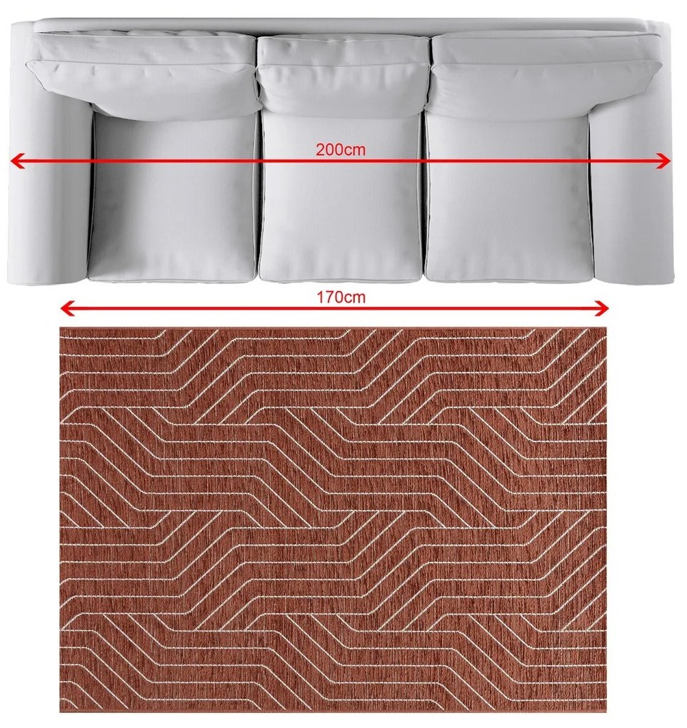 Dywan Velvet beige/rust 120x170cm