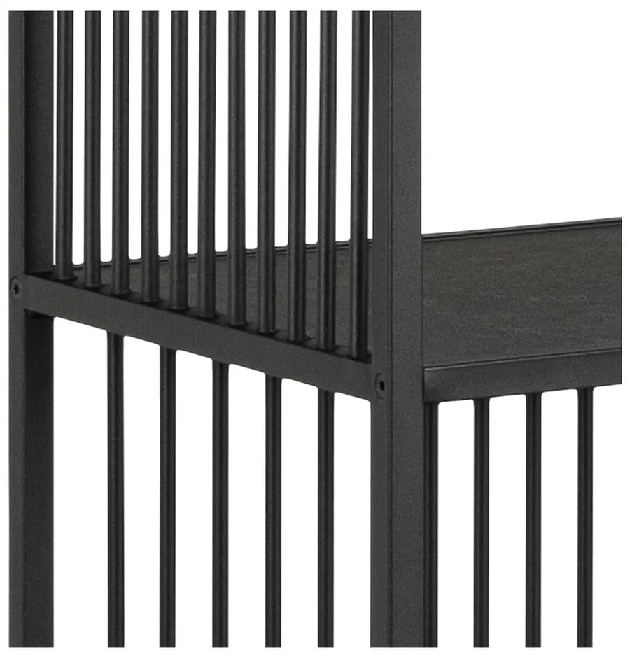 Czarny regał w dekorze kamienia 85x185 cm Strington – Actona