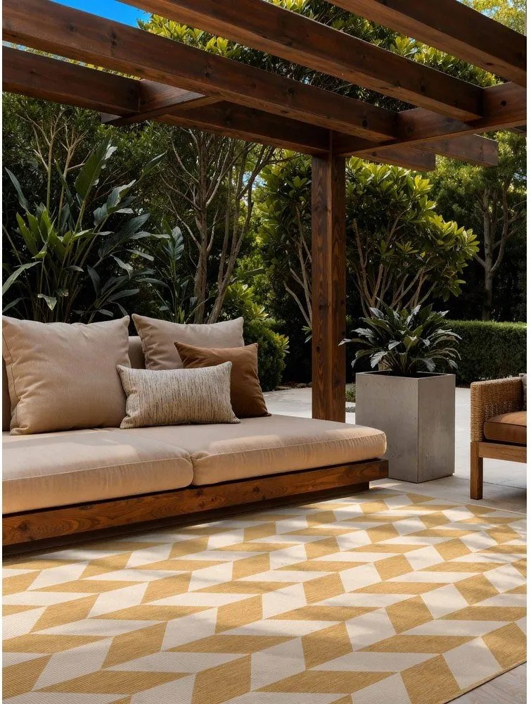 Dywan odpowiedni na zewnątrz w kolorze ochry/kremowy 160x230 cm Haringey Terrick – Ted Baker