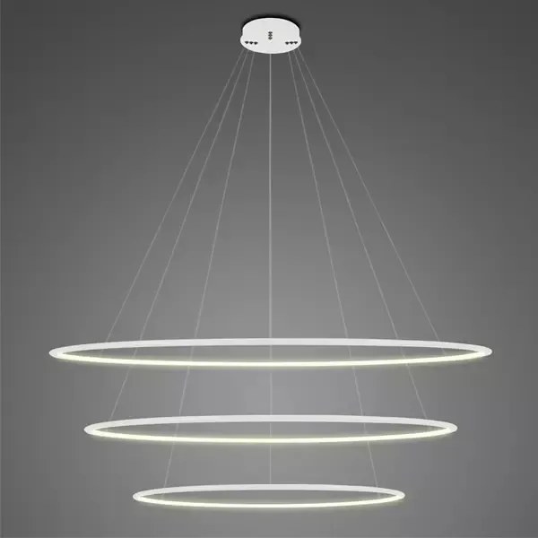 Potrójna lampa wisząca Ledowe Okręgi No.3 In 120 cm 3K biała