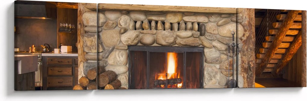Obraz kominka (170x50 cm)