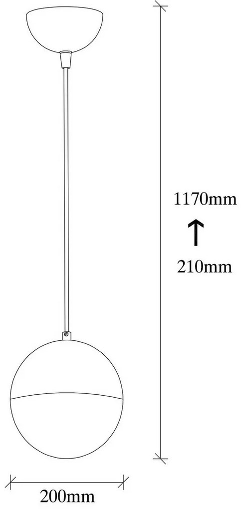 Lampa wisząca Bastos - 2101, brązowa