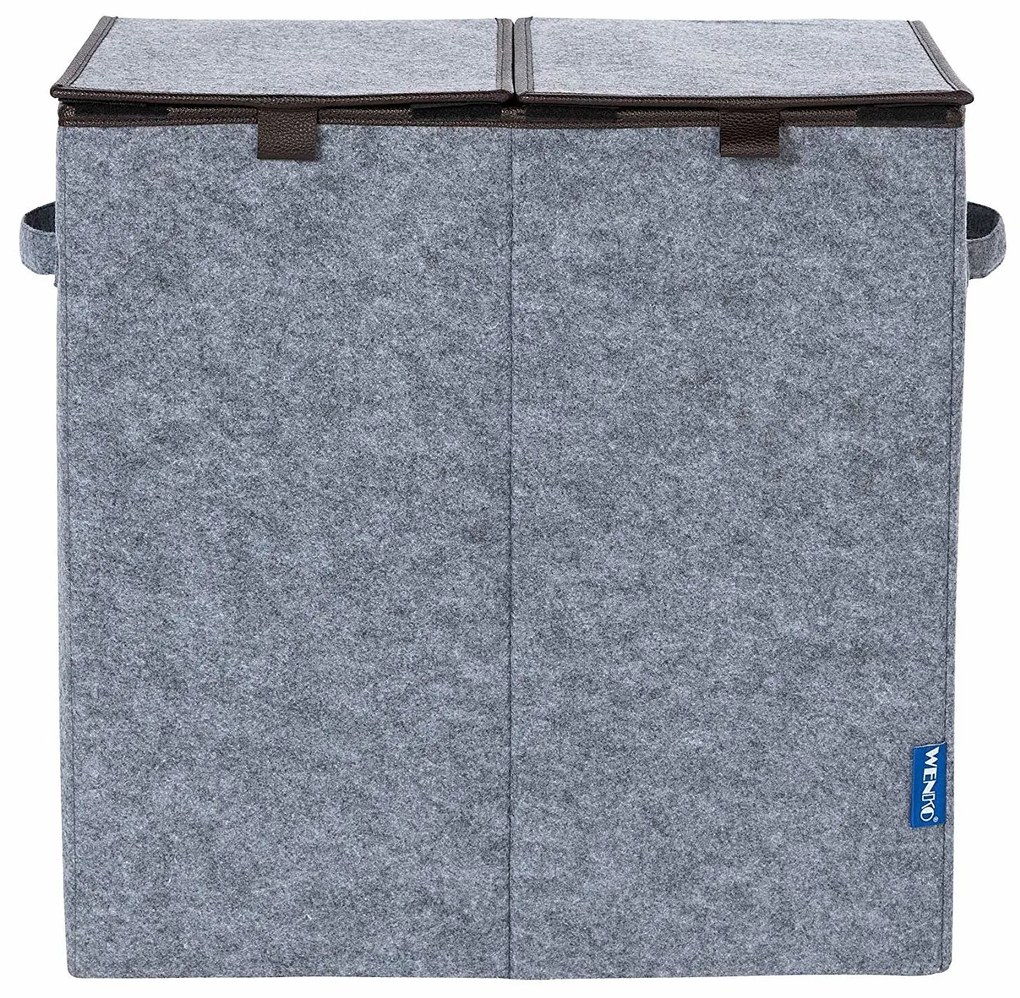 Kosz na pranie filcowy DUO, 2 komory, 82 L, WENKO