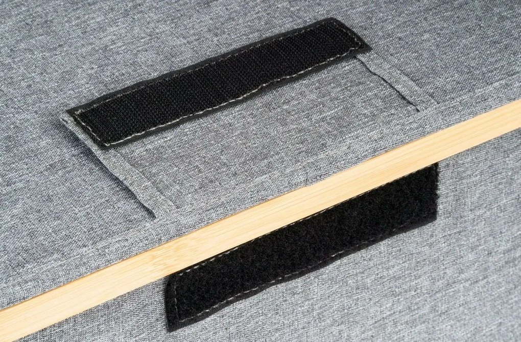 Pojemnik do przechowywania G21 30 x 15 x 15 cm, bambusowy z pokrywką, szary