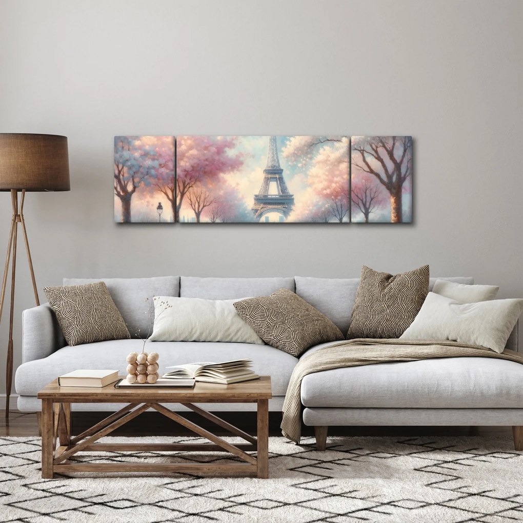 Obraz – Wiosna w Paryżu (170x50 cm)