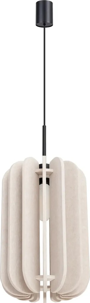 Beżowa wisząca lampa z filcu T7-E88