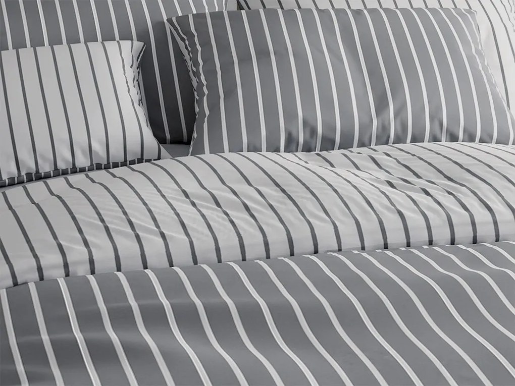 PrzytulneMieszkanie.pl PrzytulneMieszkanie.pl Pościel z bawełny Renforcé CAPRIVI szara guzik Rozmiar pościeli: 70 x 90 cm | 140 x 200 cm