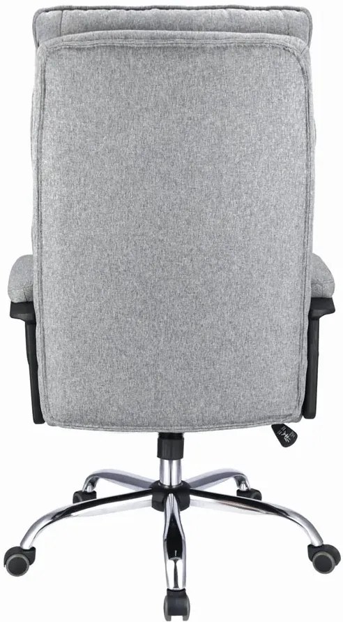 Jasnoszary fotel obrotowy tapicerowany T9-E33