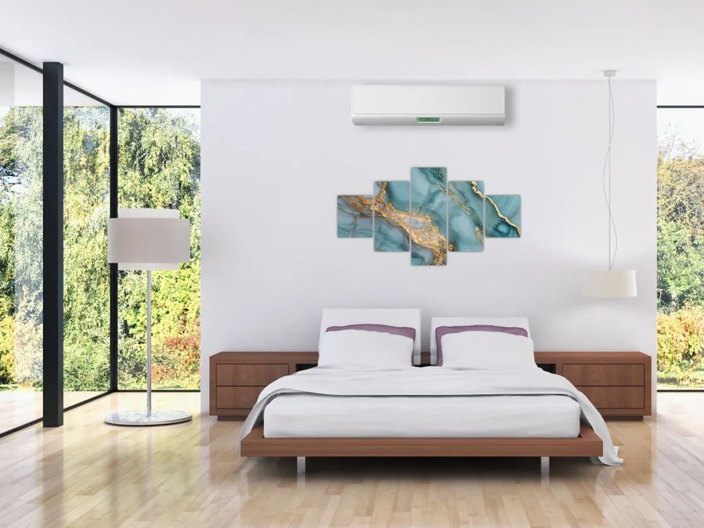 Obraz - Turkusowy marmur (125x70 cm)