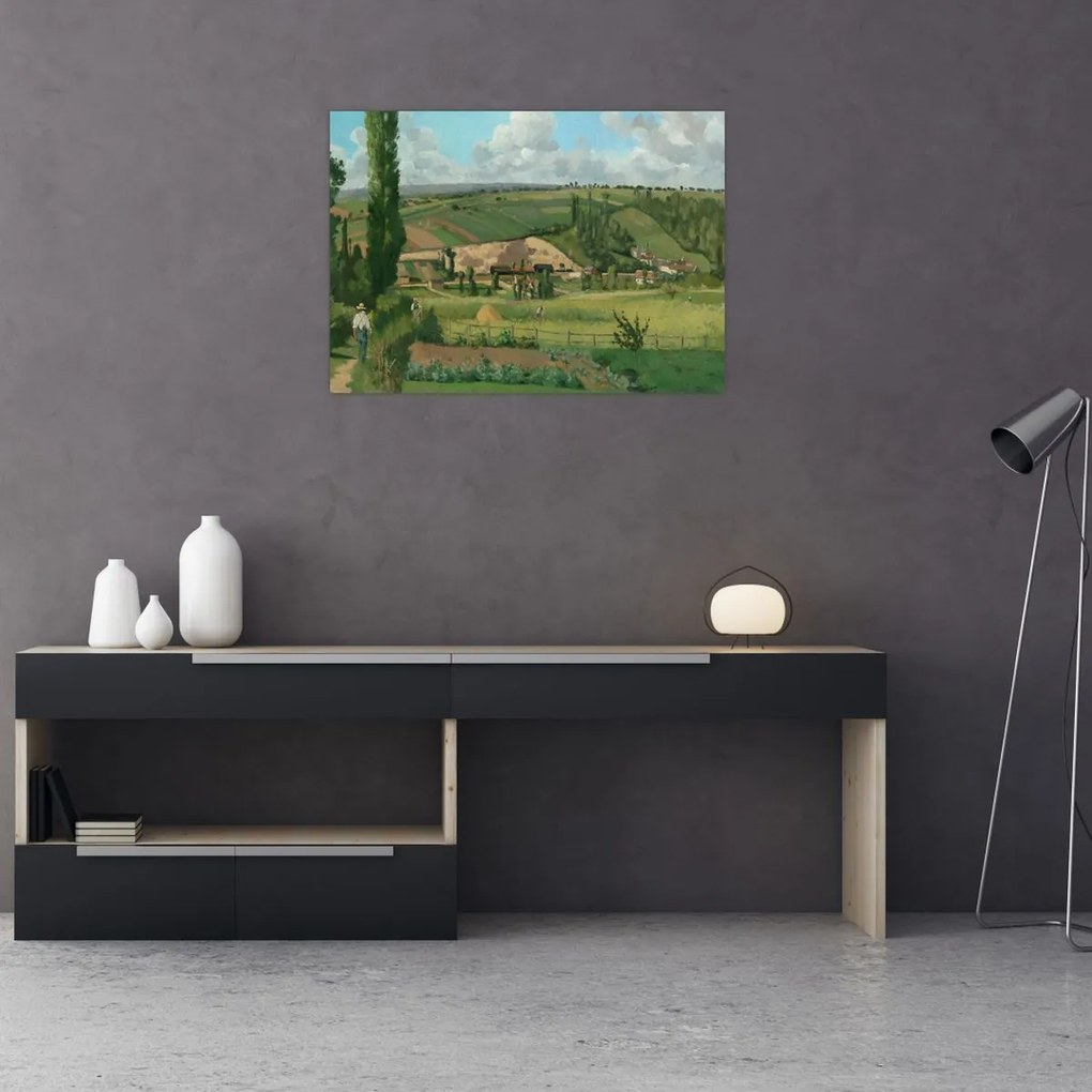 Obraz - Camille Pissarro, Landscape at Les Pâtis, Pontoise, reprodukcje (70x50 cm)