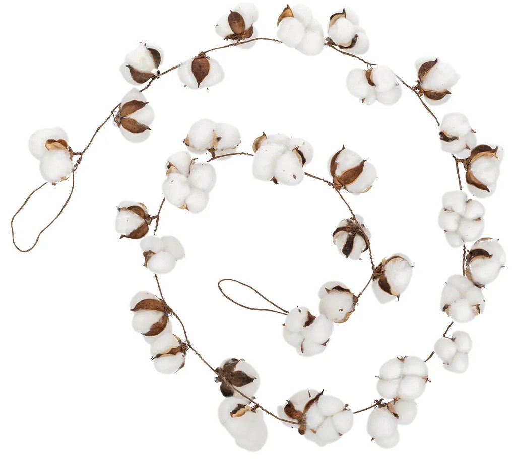 Girlanda ze sztucznych kwiatów bawełny, 200 cm