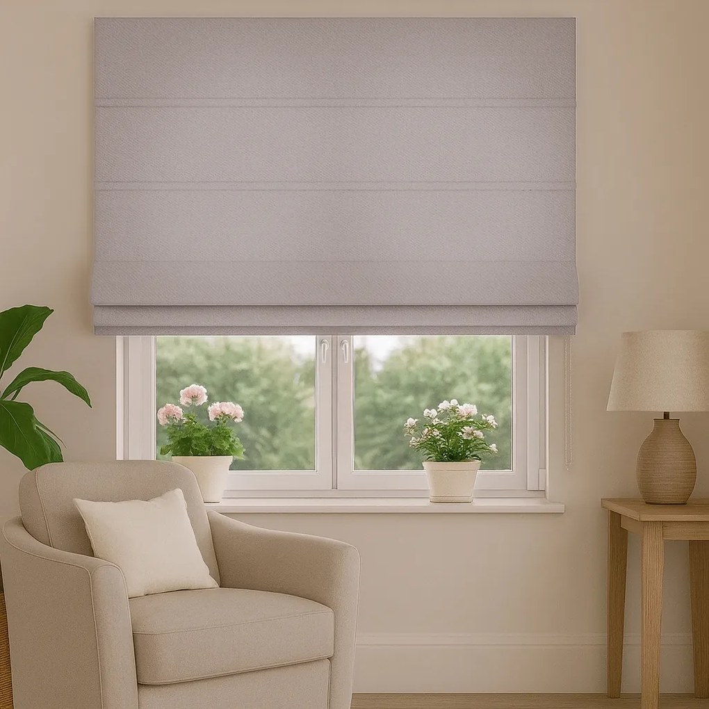 Roleta rzymska na wymiar Enjoy taupe miękka gruba - do 140 cm