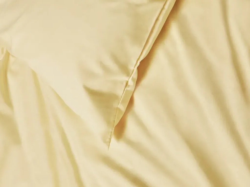 PrzytulneMieszkanie.pl PrzytulneMieszkanie.pl Bawełniana pościel CALMORA jasny żółty Rozmiar pościeli: 2 szt 70 x 90 cm | 200 x 200 cm