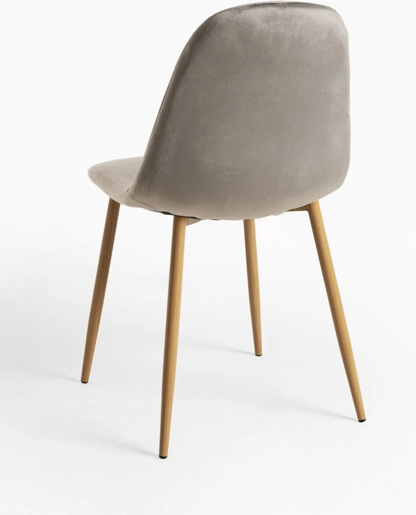 Zestaw 4 Krzese Teok Aksamitne