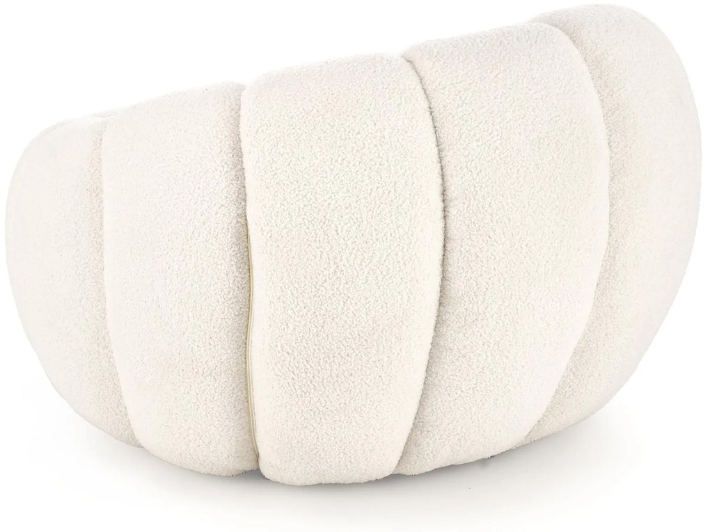 Fotel wypoczynkowy siedzisko waniliowy komfortowy tkanina pufa GASPAR