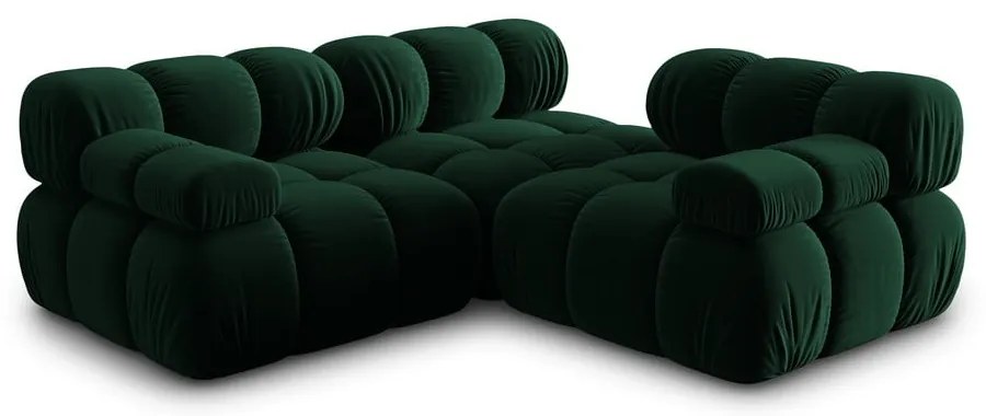 Zielona aksamitna sofa 282 cm Bellis – Micadoni Home