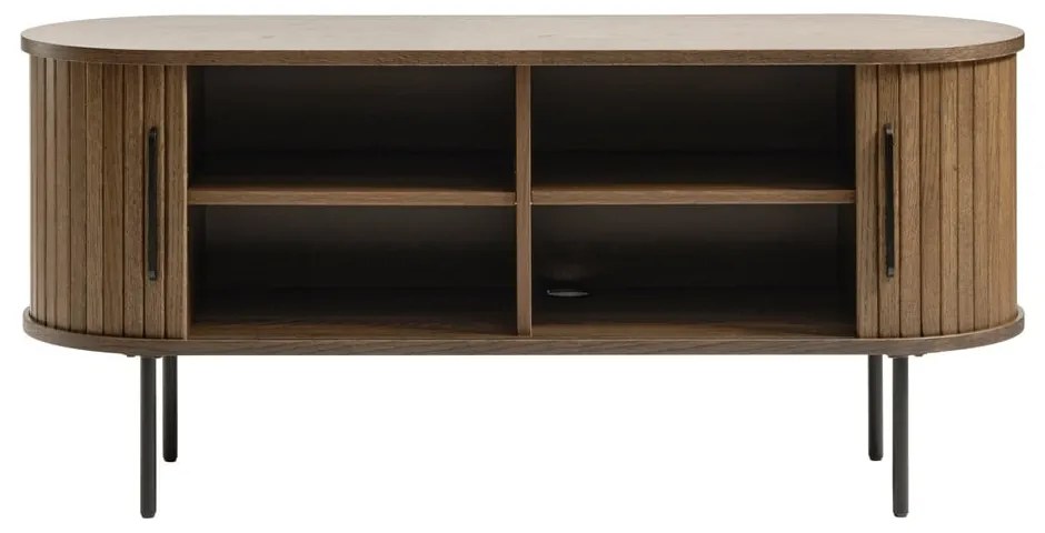 Brązowa szafka pod TV w dekorze dębu 120x56 cm Nola – Unique Furniture