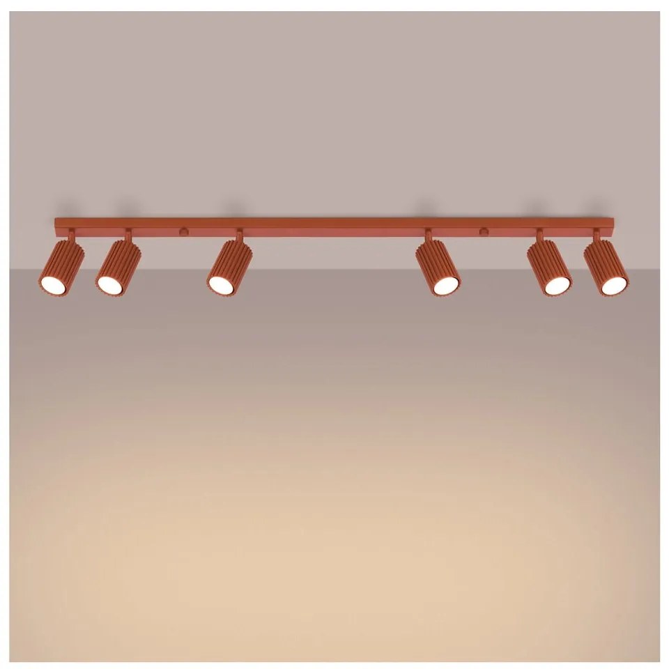 Ceglasta lampa punktowa 6,5x117 cm Gleam – Sollux