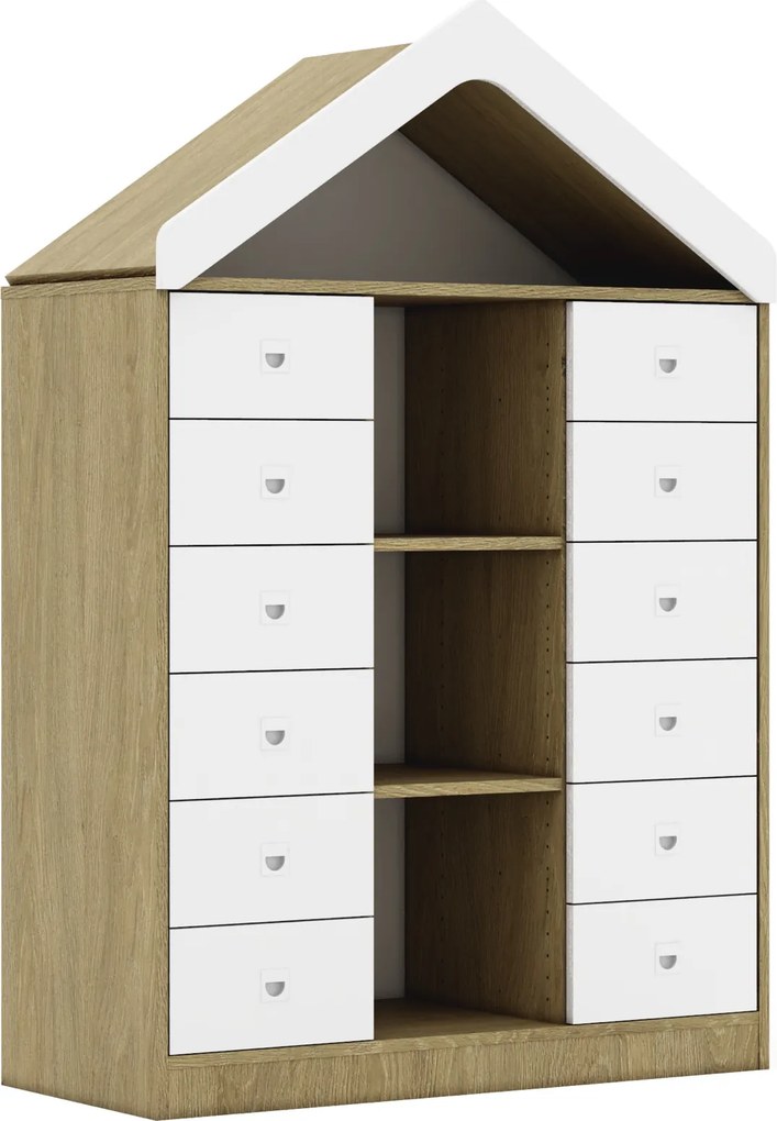 Regał szkolny domek Blox BASE 110 index 3PP-3R-12SB-D