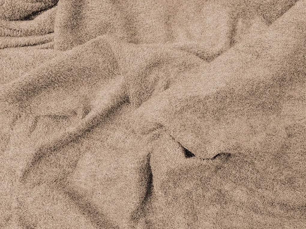 PrzytulneMieszkanie.pl Prześcieradło frotte jasnobrązowe 200 x 220 cm