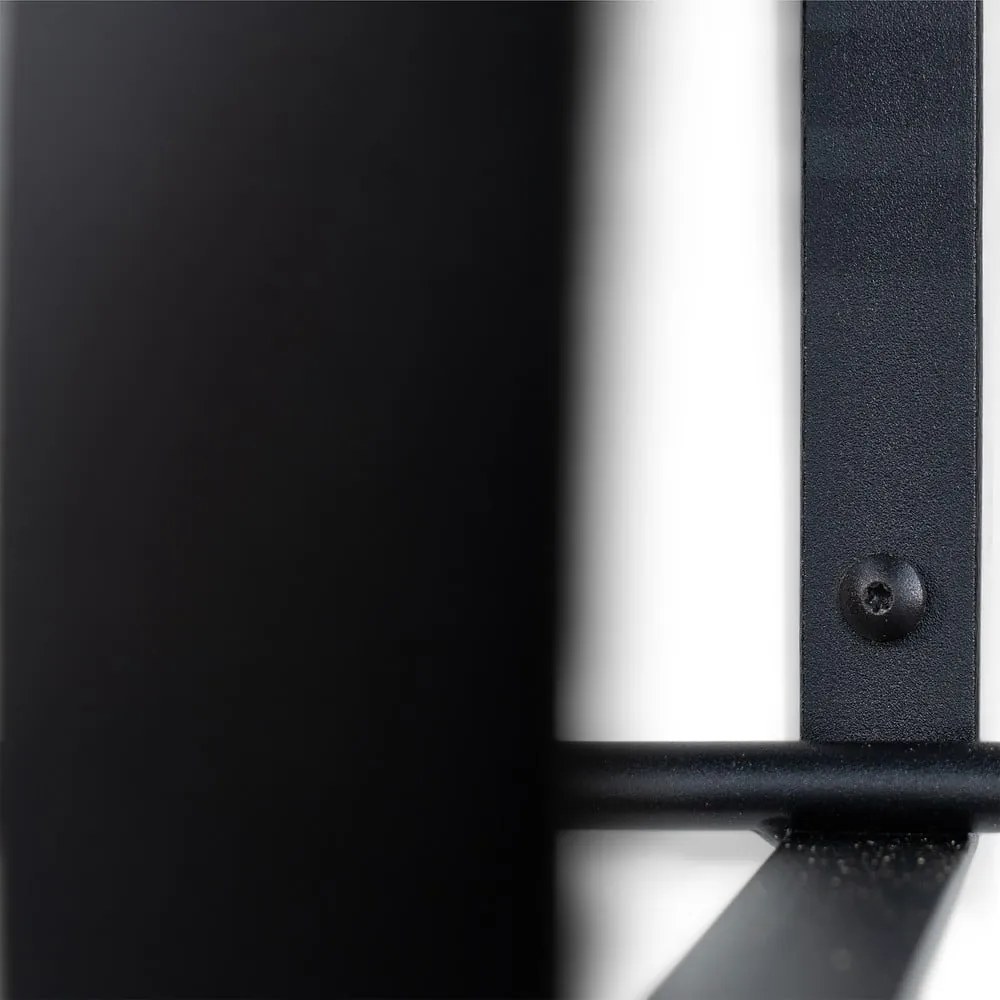 Czarny metalowy wieszak ścienny z półką 100 cm Rex – Spinder Design