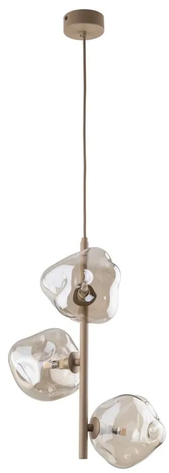 Lampa wisząca na lince LAVA 3xG9/8W/230V beżowy/dymny beż