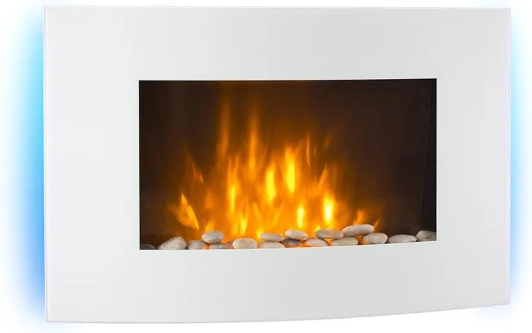 Klarstein Lausanne 2000W 88cm Kominek Elektryczny Naścienny Biały