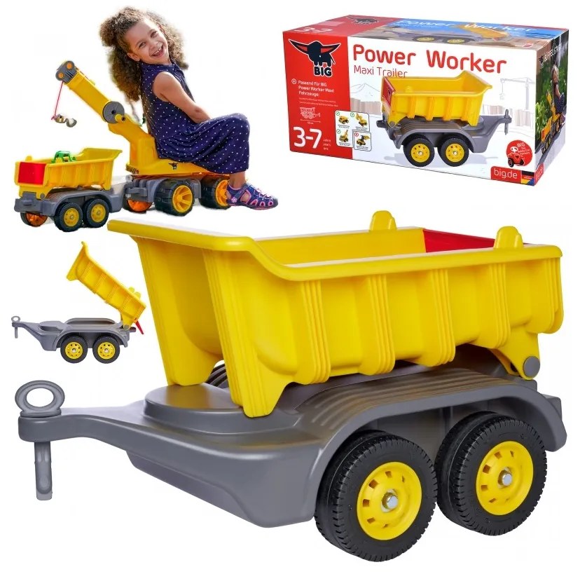 Big przyczepka do jeździków power worker maxi ruchoma platforma