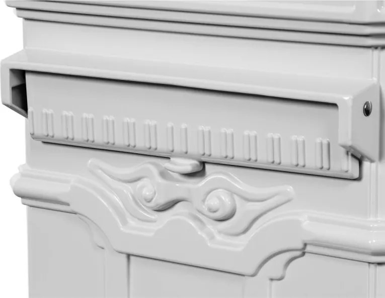 Skrzynka na listy antyczna biała