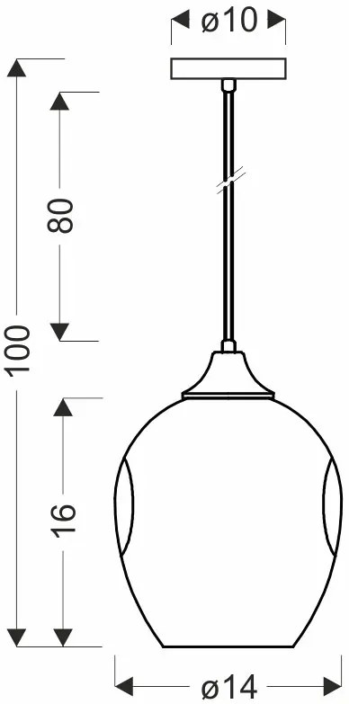 Czarna lampa wisząca ze szklanym brązowym kloszem - Z30 R3-T31