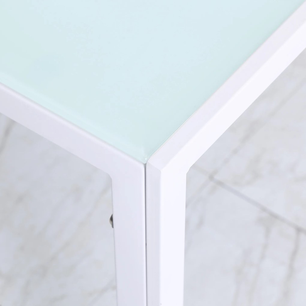 HOMCOM Stół jadalny Stół kuchenny duży stół, nowoczesny design, 120 cm x 60 cm x 75 cm, Biały