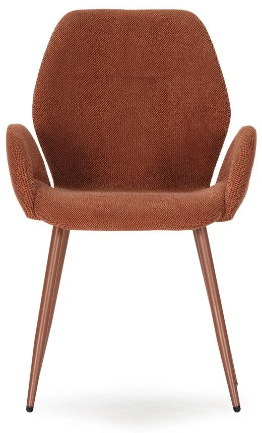 Tapicerowane fotele jadalniane zestaw 2 szt. w kolorze terakoty Ansu – Marckeric