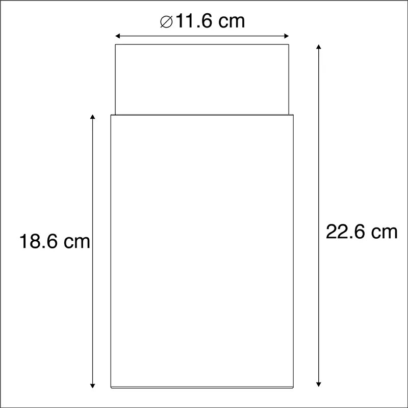 Zewnetrzna Nowoczesna lampa sufitowa czarna 22,6 cm IP44 - Jarra Nowoczesny Oswietlenie zewnetrzne