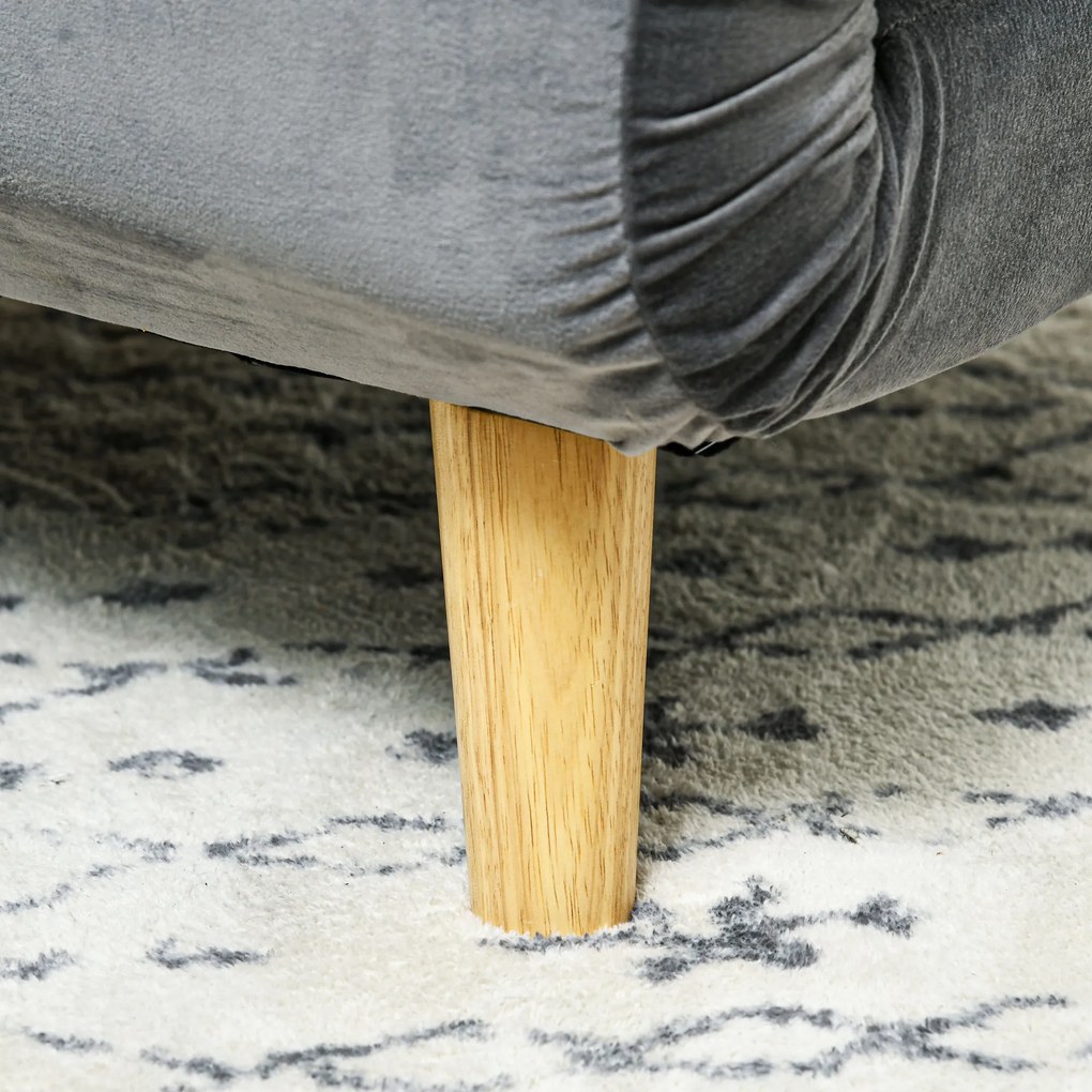 HOMCOM Fotel rozkładany 2w1 nowoczesny szary fotel i łóżko dla gości relaksacyjny | Aosom PL