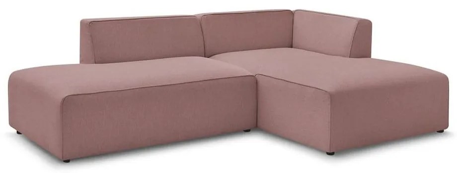 Różowy narożnik modułowy (prawostronny/w kształcie litery L) Megeve – Bobochic Paris