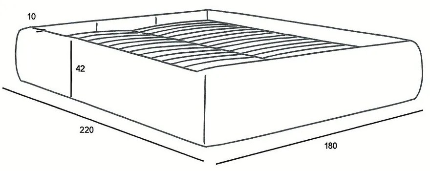 Jasnoszare tapicerowane łóżko dwuosobowe ze schowkiem/bez zagłówka ze stelażem 160x200 cm Inera – Bobochic Paris