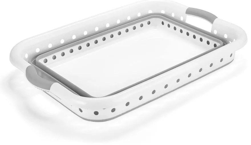 Biało-szary plastikowy kosz na pranie 40 l – Addis