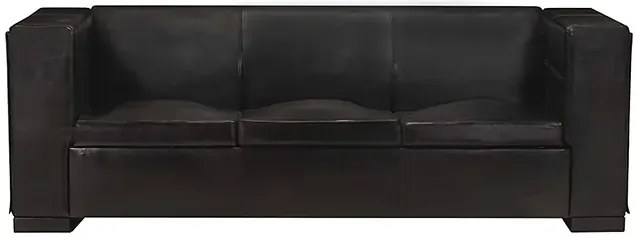 3-osobowa sofa z czarnej skóry naturalnej - Exea 3Q