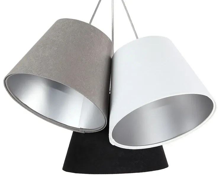Trójkolorowa lampa wisząca ze srebrnym wnętrzem E6-M96