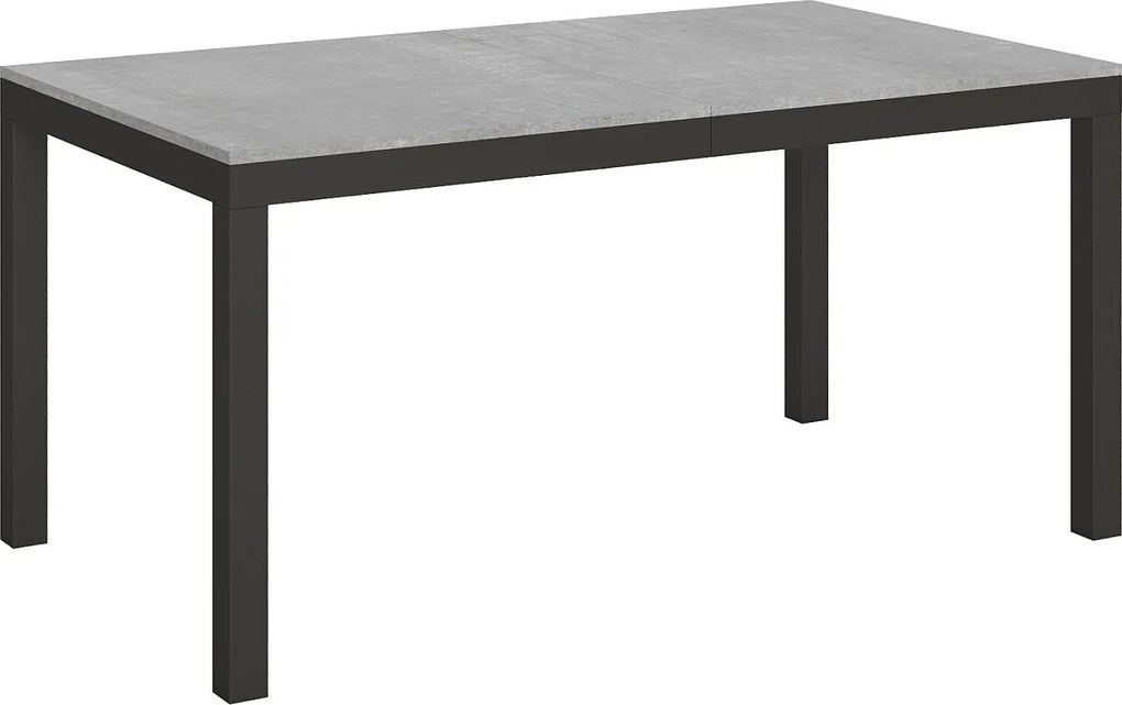 Stół rozkładany 160/420x90 cm Everyday Evolution cementu rama i nogi antracytowe