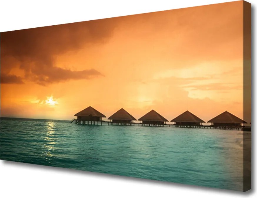 Zdjęcie na płótnie Słoneczny Blask na Morzu