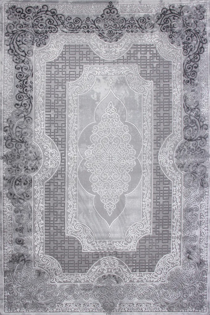 Dywan Gloss Klasyczny Szary 200x290 Prostokąt